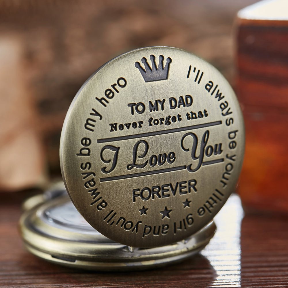 TO MY SON LOVE FOREVER Quartz Pocket Watch | Luxury Home Accessories | Heulog Glow