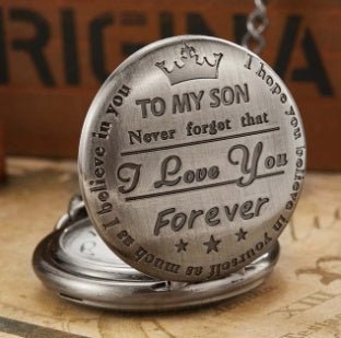 TO MY SON LOVE FOREVER Quartz Pocket Watch | Luxury Home Accessories | Heulog Glow