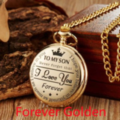 TO MY SON LOVE FOREVER Quartz Pocket Watch | Luxury Home Accessories | Heulog Glow