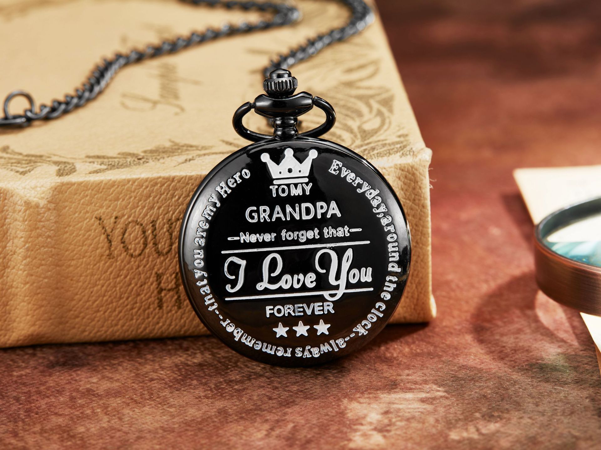 TO MY SON LOVE FOREVER Quartz Pocket Watch | Luxury Home Accessories | Heulog Glow