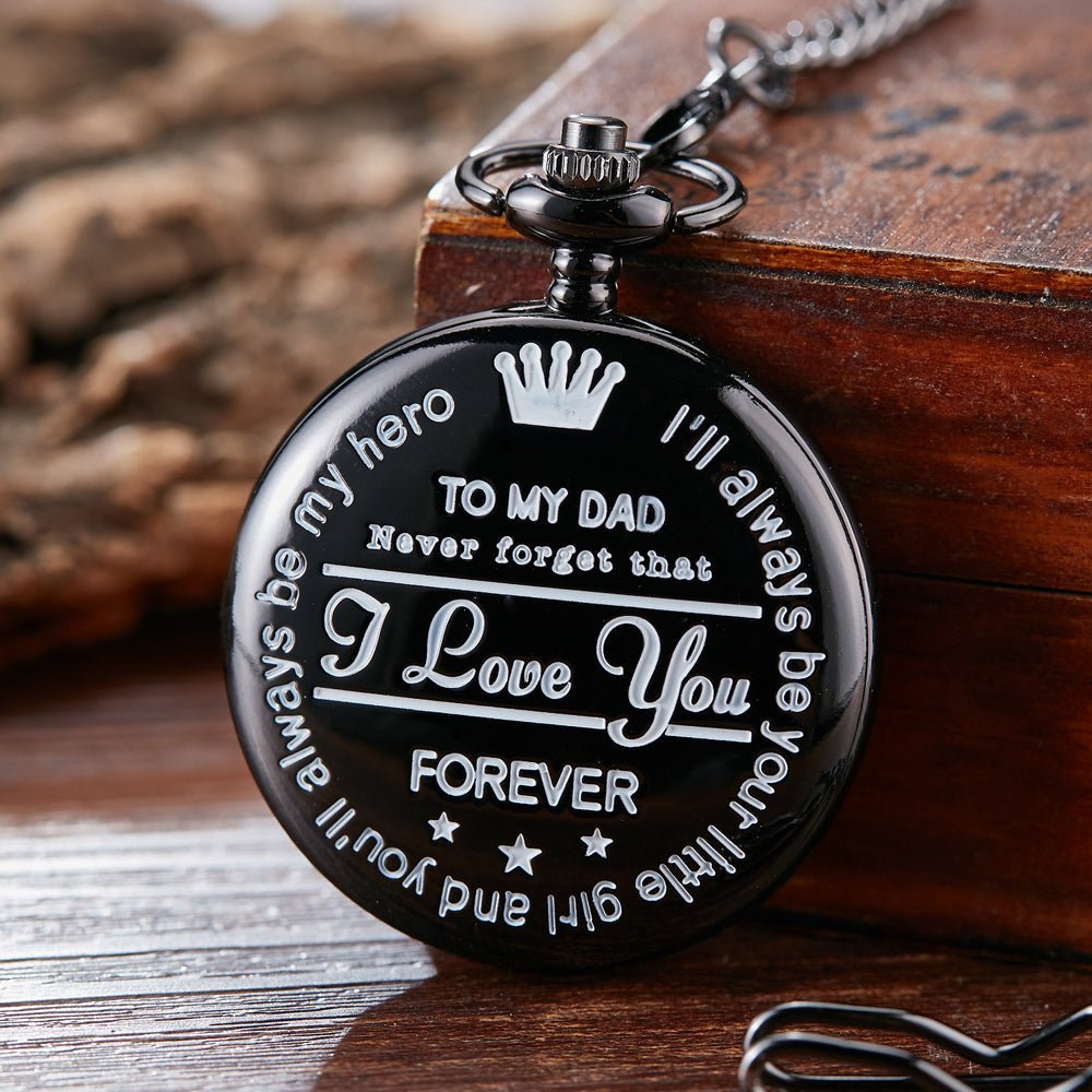 TO MY SON LOVE FOREVER Quartz Pocket Watch | Luxury Home Accessories | Heulog Glow