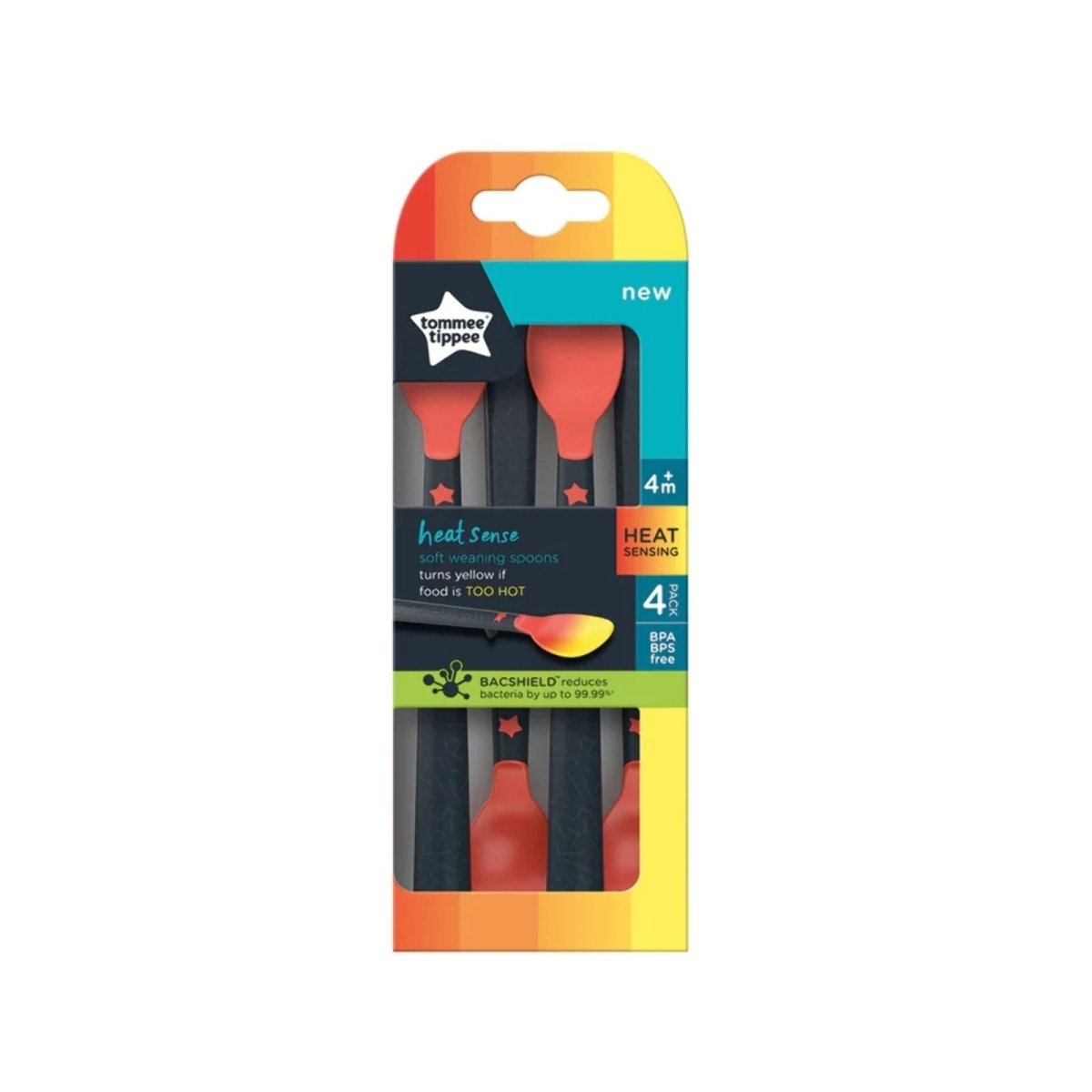 Tommee Tippee Design Heat Sensing Spoons Pack of 4 | Luxury Home Accessories | Heulog Glow