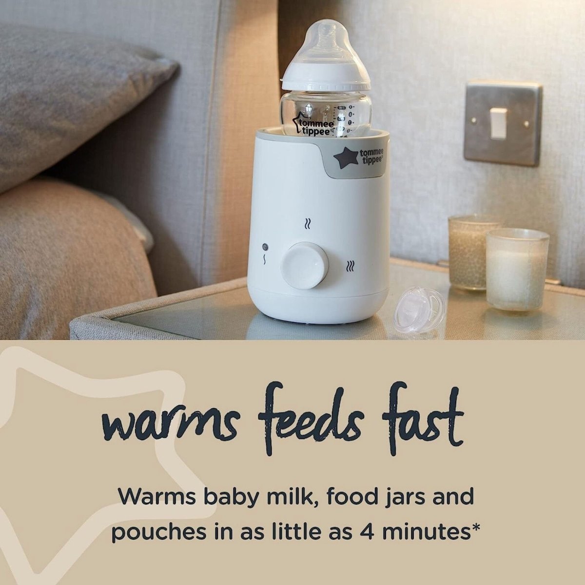 Tommee Tippee Easi-Warm Electric Bottle & Food Warmer | Luxury Home Accessories | Heulog Glow