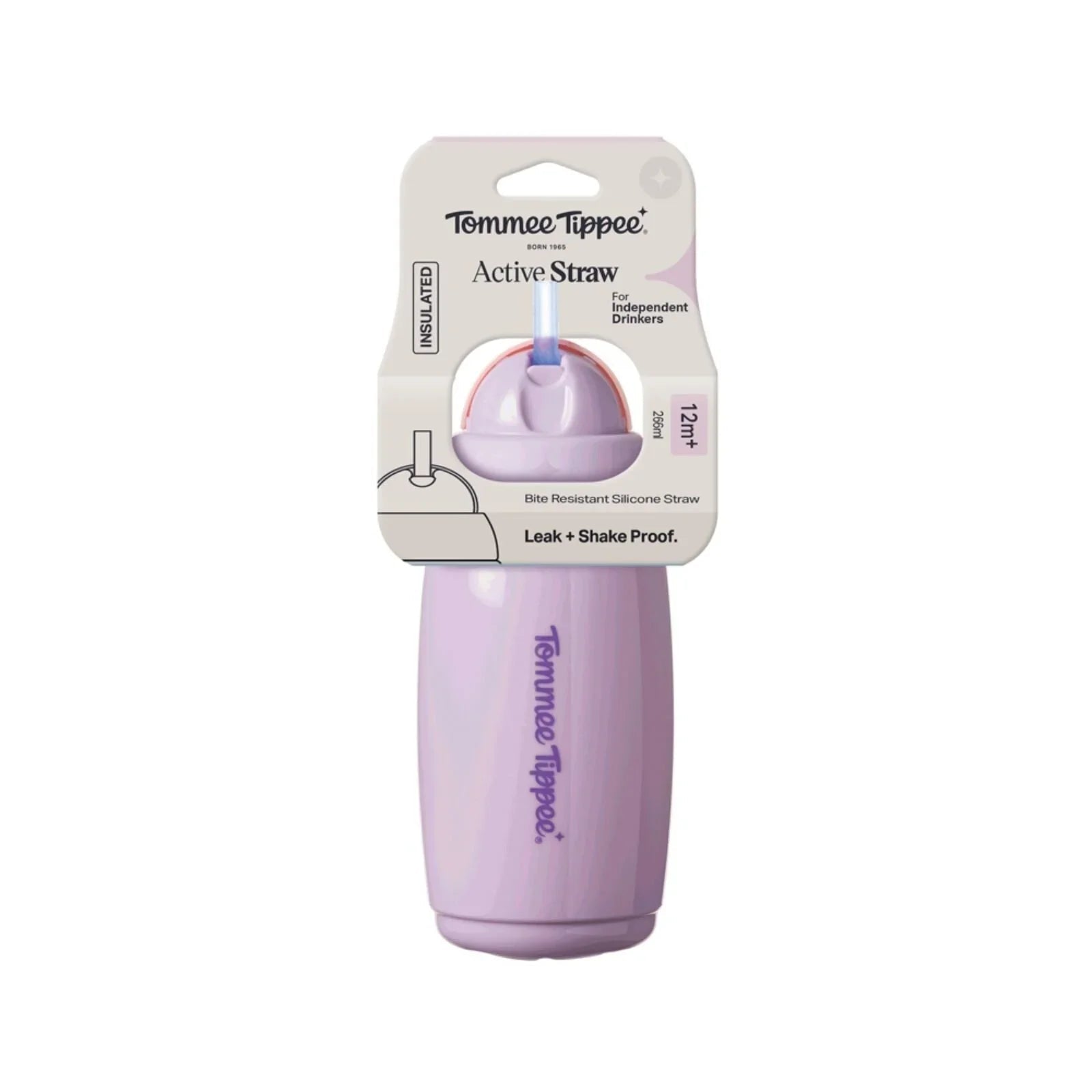 Tommee Tippee Insulated Straw 266ml 12m+ - Assorted | Luxury Home Accessories | Heulog Glow