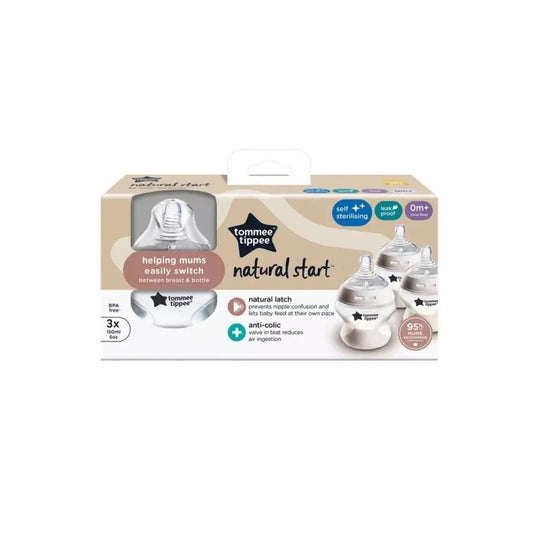 Tommee Tippee Natural Start Baby Bottle Pack of 3 | Luxury Home Accessories | Heulog Glow