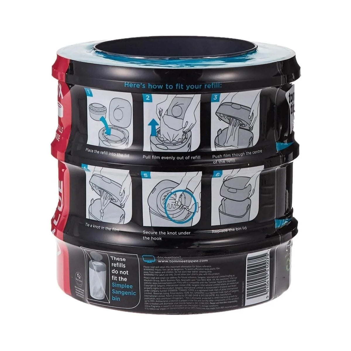 Tommee Tippee Sangenic Twist and Click Cassettes 3 pcs | Luxury Home Accessories | Heulog Glow