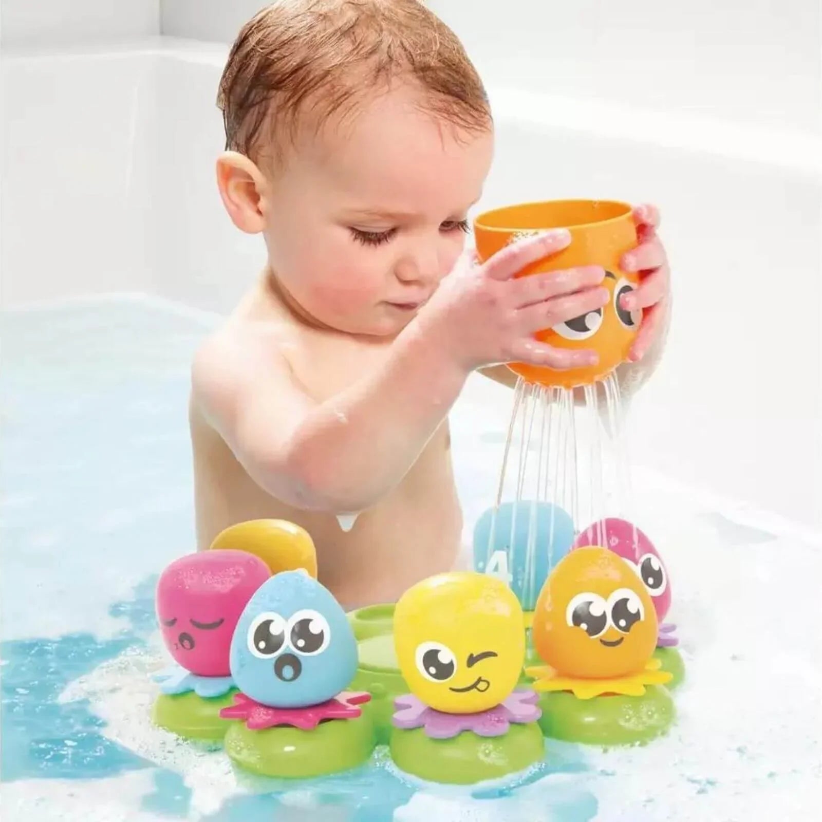 TOMY Toomies Octopals Number Sorting Baby Bath Toy | Luxury Home Accessories | Heulog Glow