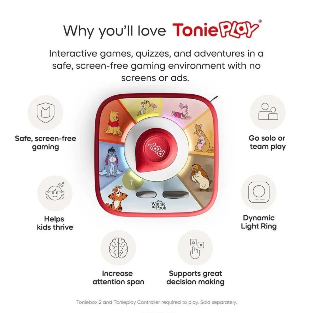 Tonies Tonieplay Disney Winnie the Pooh Tigger's Mix-Up Fix-Up Game | Luxury Home Accessories | Heulog Glow