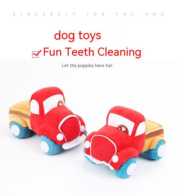 Tooth Grinding And Sound Making Plush Car Dog Toy | Luxury Home Accessories | Heulog Glow