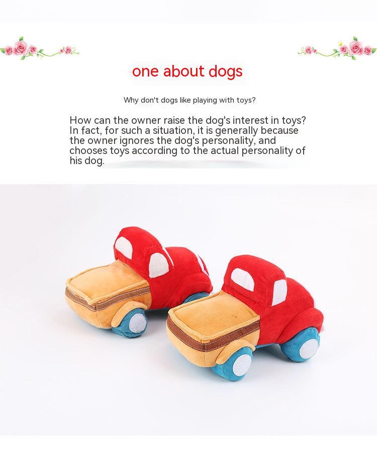 Tooth Grinding And Sound Making Plush Car Dog Toy | Luxury Home Accessories | Heulog Glow