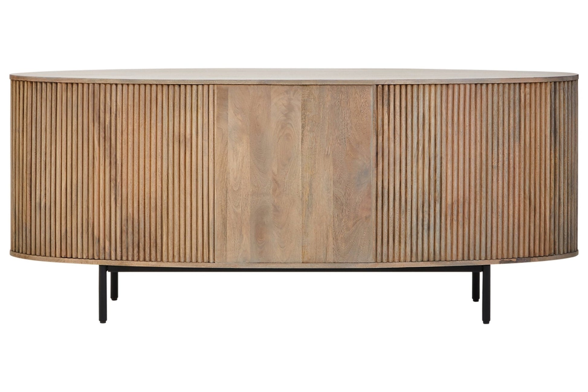 Torello Two Door Three Drawer Grey Mango Wood Sideboard | Luxury Home Accessories | Heulog Glow