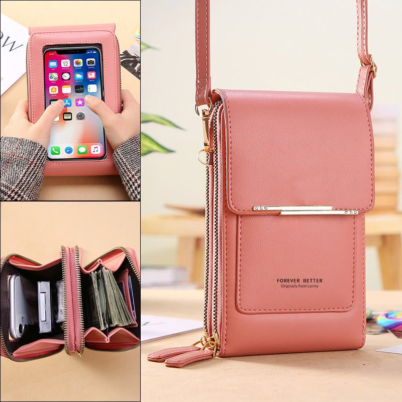 Touch Screen Mobile Phone Bag Small Crossbody Shouder Bags Women Long Wallet | Luxury Home Accessories | Heulog Glow