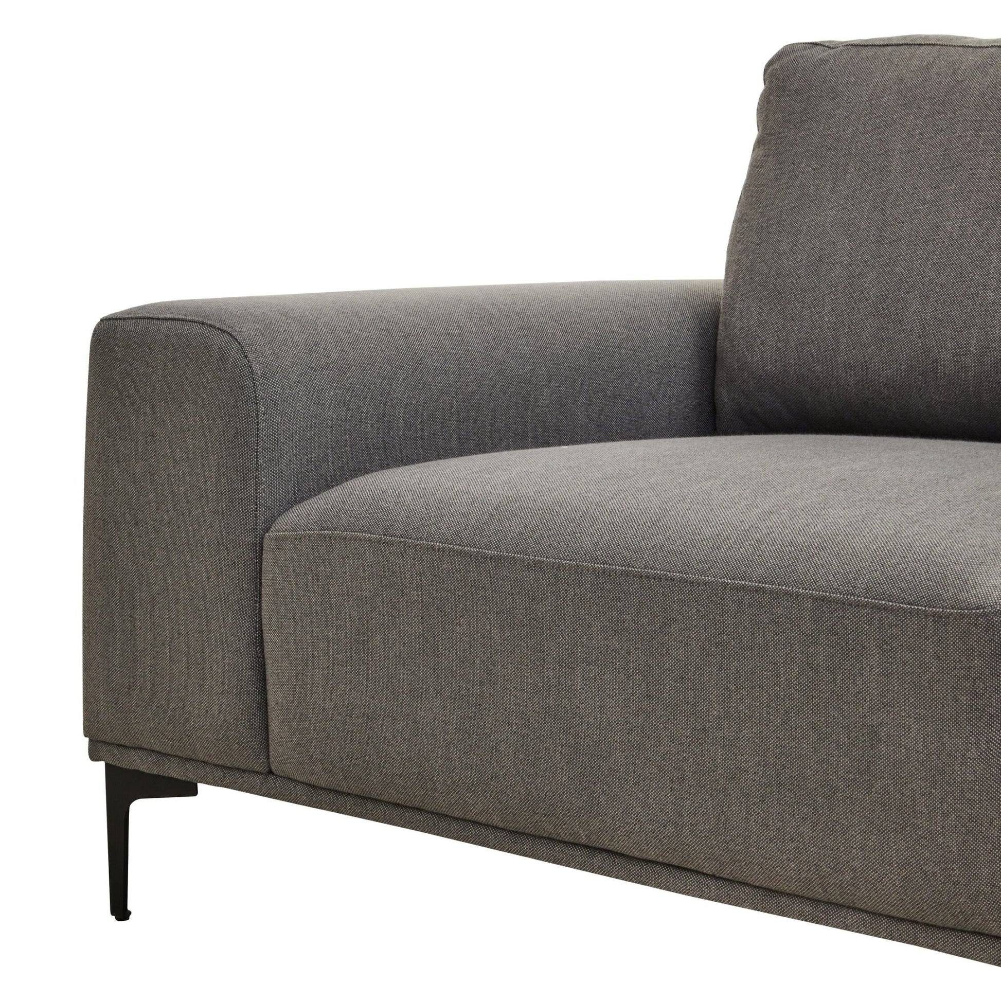 Toulon 3 Seat Grey Fabric Right Chaise Sofa | Luxury Home Accessories | Heulog Glow