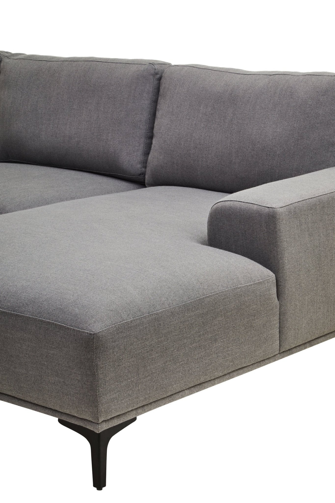 Toulon 3 Seat Grey Fabric Right Chaise Sofa | Luxury Home Accessories | Heulog Glow