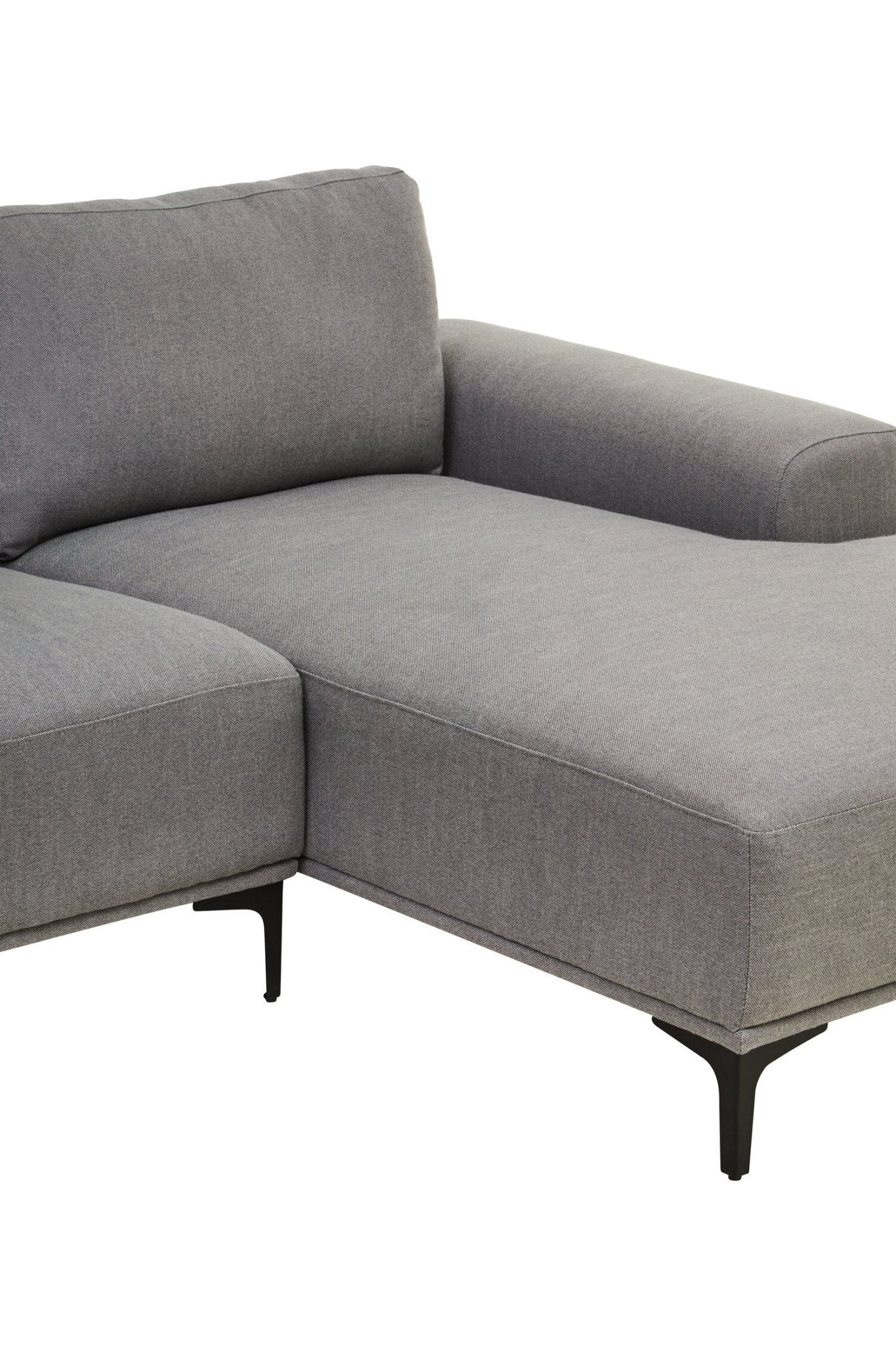 Toulon 3 Seat Grey Fabric Right Chaise Sofa | Luxury Home Accessories | Heulog Glow