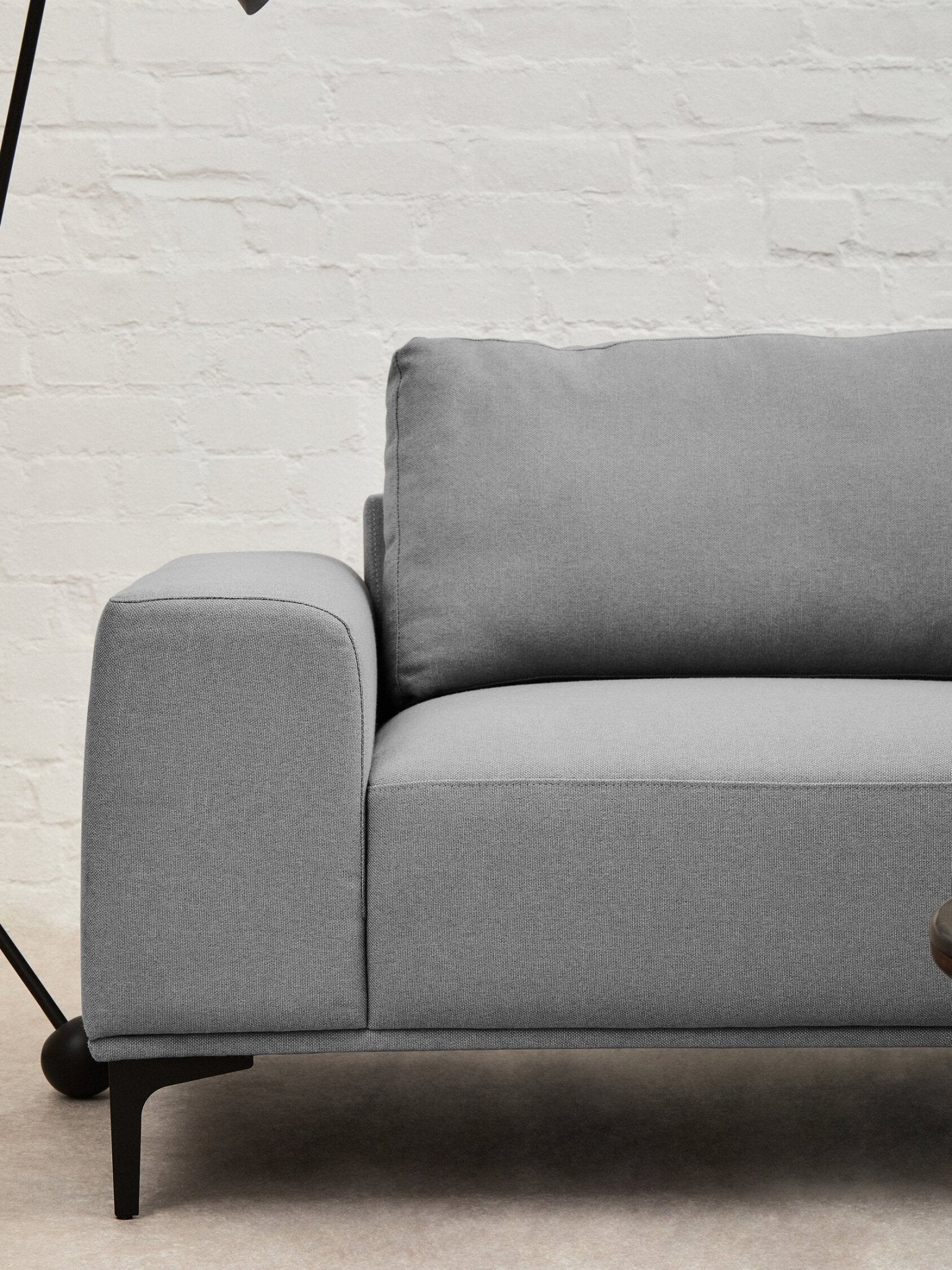 Toulon 3 Seat Grey Fabric Right Chaise Sofa | Luxury Home Accessories | Heulog Glow