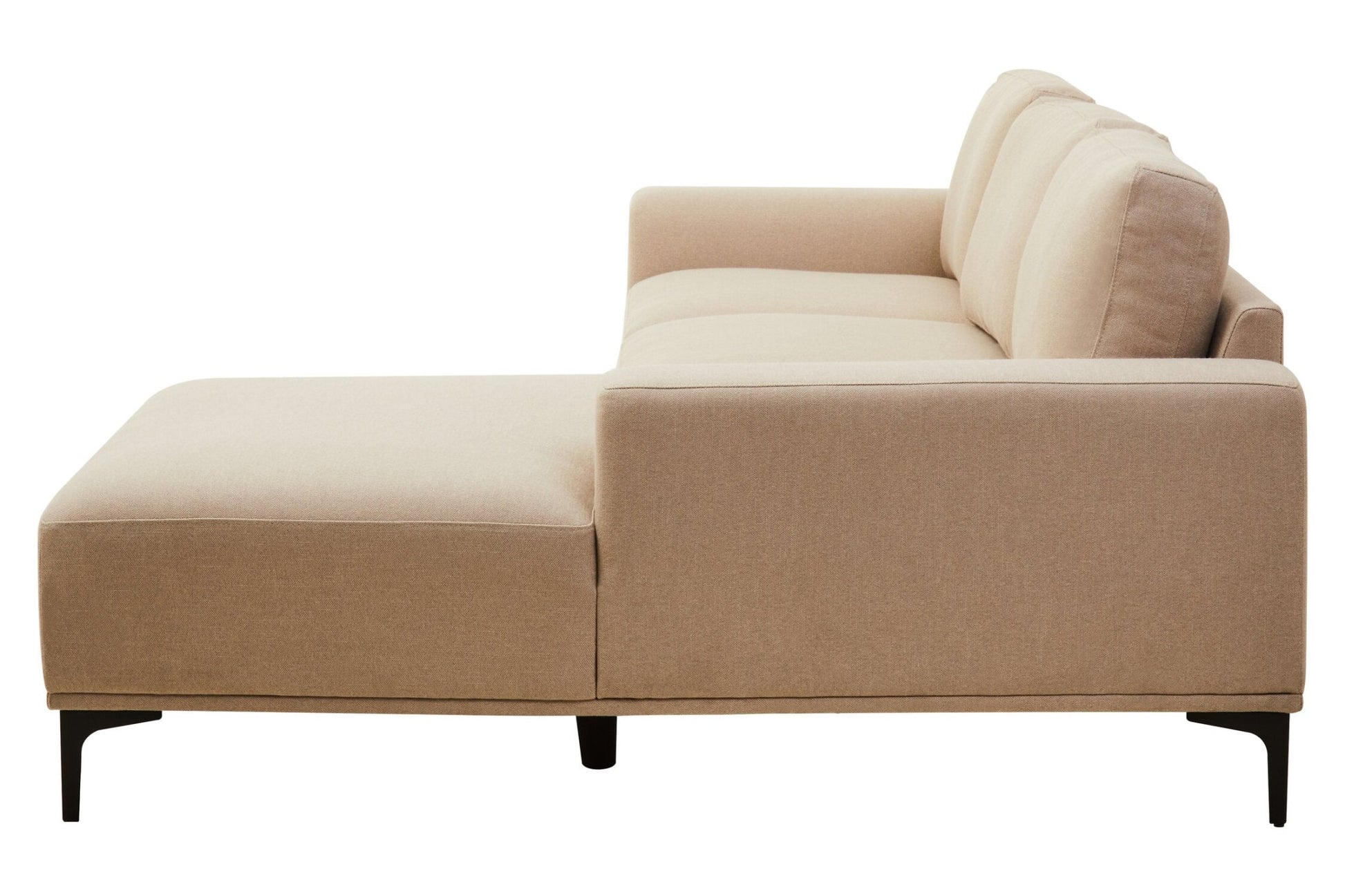 Toulon 3 Seat Natural Fabric Right Chaise Sofa | Luxury Home Accessories | Heulog Glow