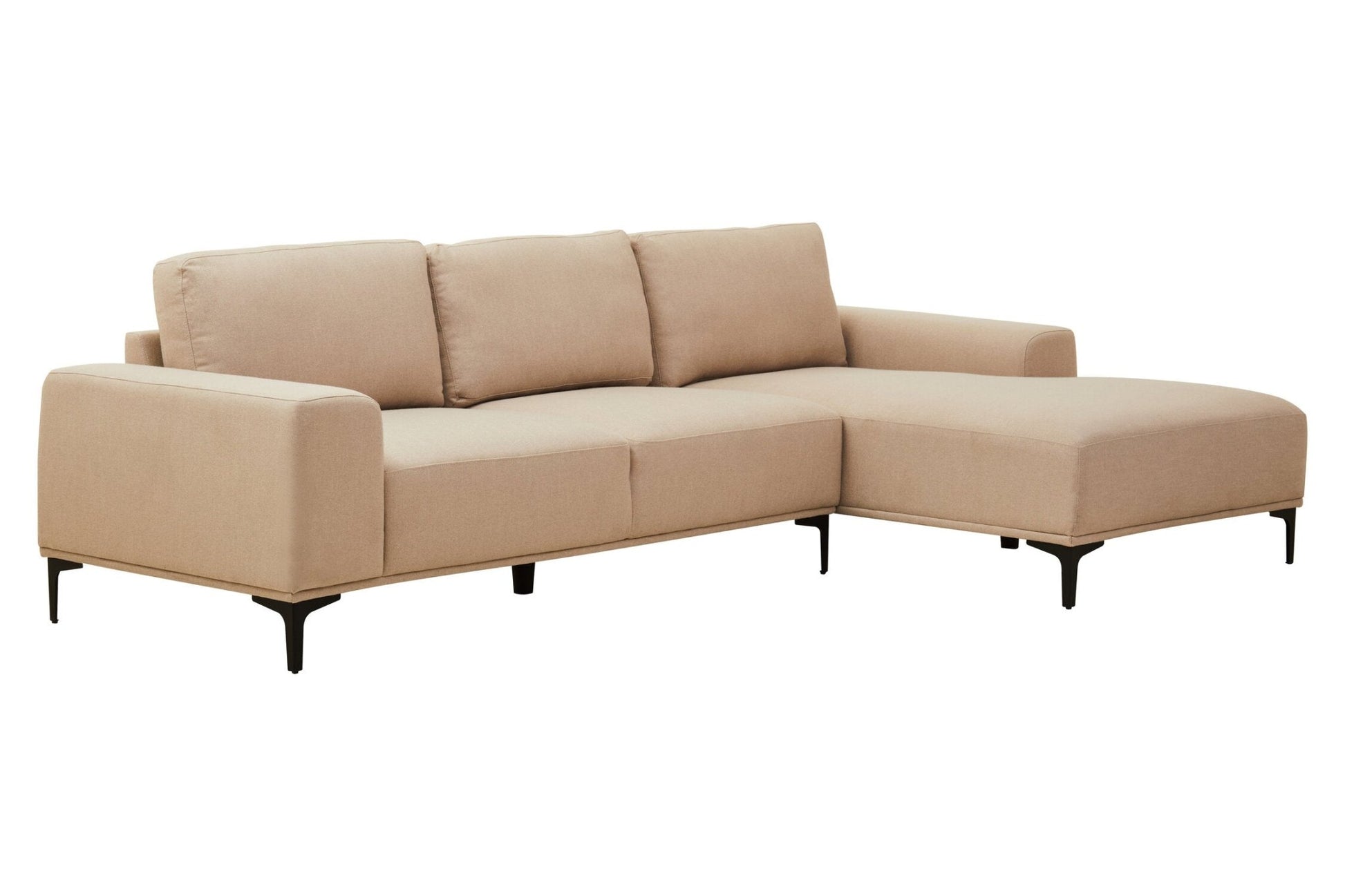 Toulon 3 Seat Natural Fabric Right Chaise Sofa | Luxury Home Accessories | Heulog Glow