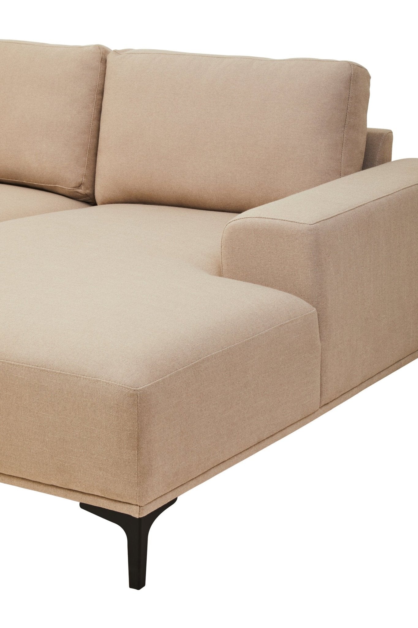 Toulon 3 Seat Natural Fabric Right Chaise Sofa | Luxury Home Accessories | Heulog Glow