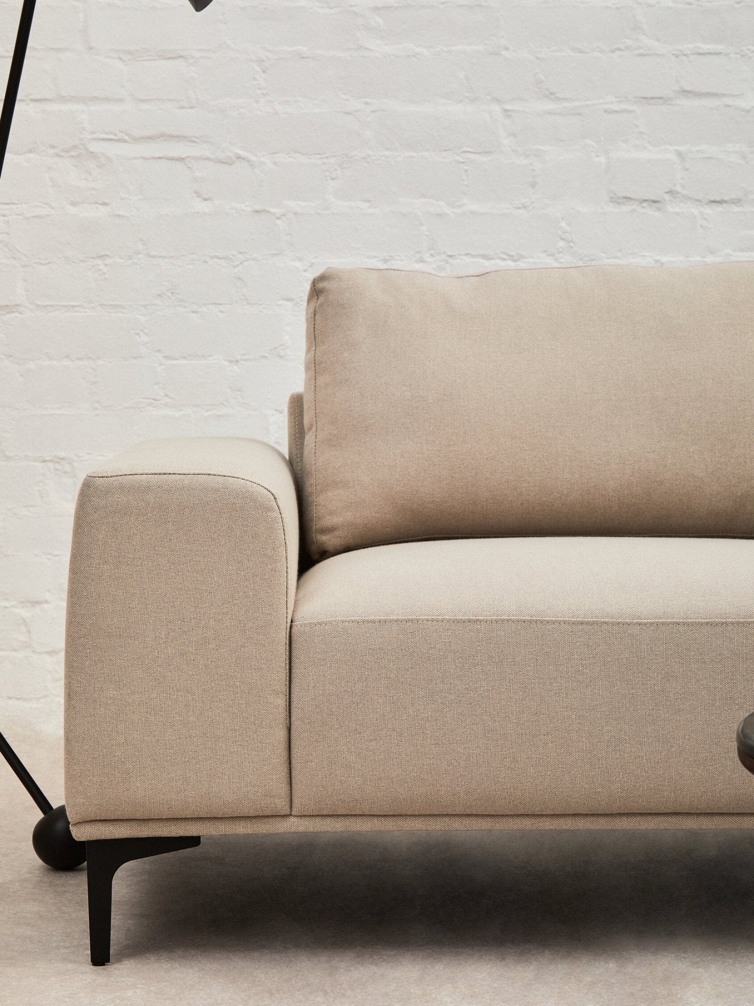 Toulon 3 Seat Natural Fabric Right Chaise Sofa | Luxury Home Accessories | Heulog Glow