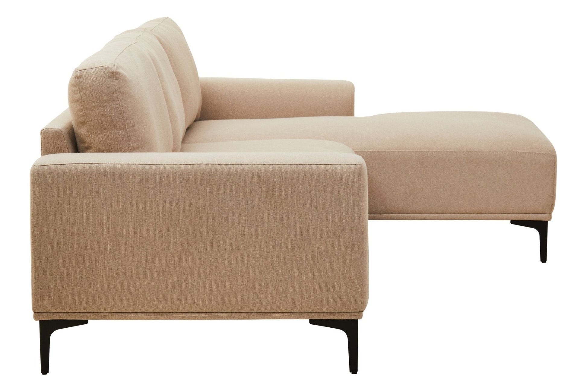 Toulon 3 Seat Natural Fabric Right Chaise Sofa | Luxury Home Accessories | Heulog Glow