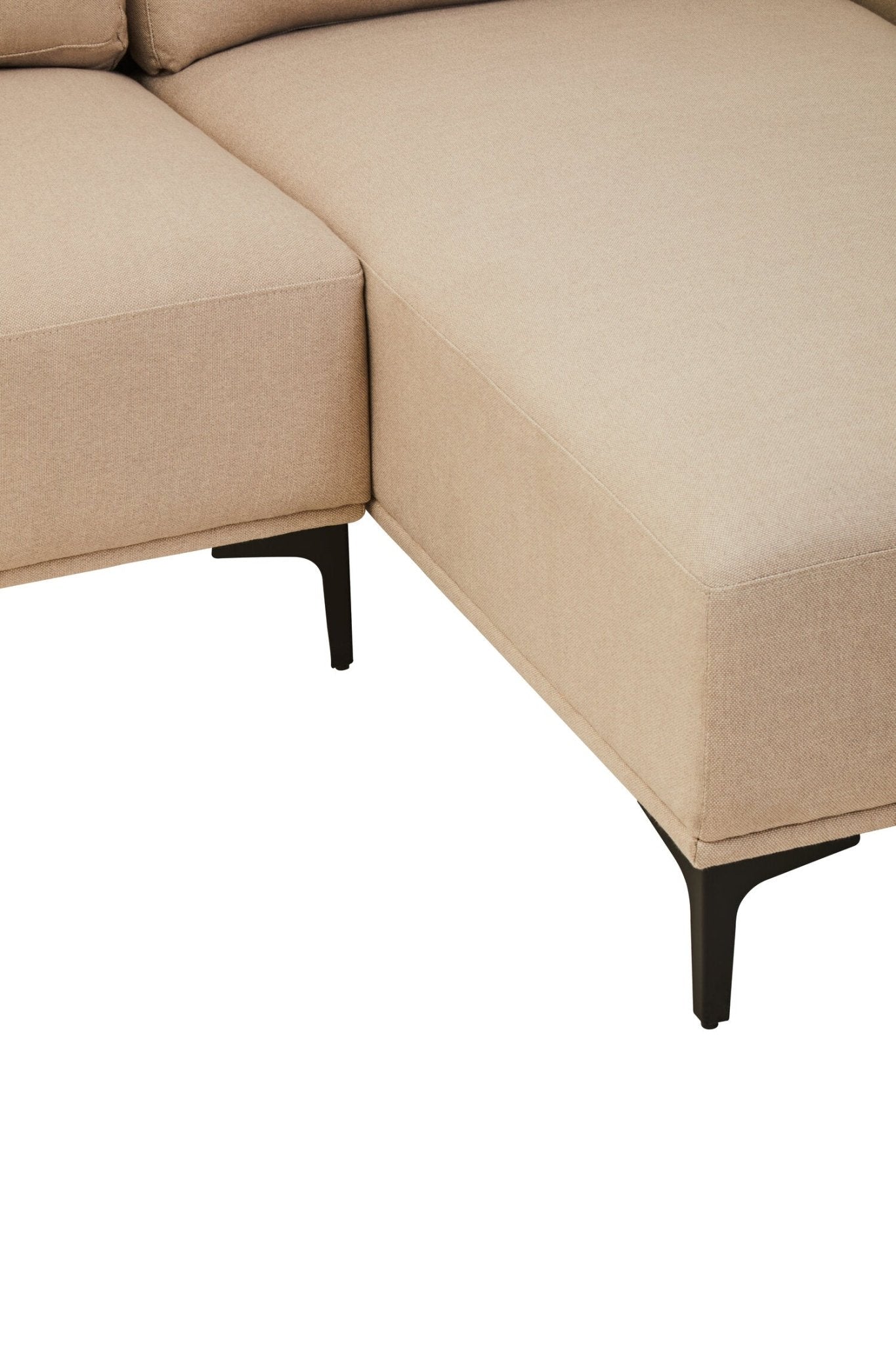 Toulon 3 Seat Natural Fabric Right Chaise Sofa | Luxury Home Accessories | Heulog Glow
