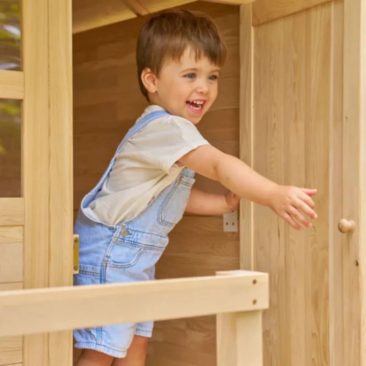 TP Buttercup Wooden Playhouse with Deck Slide & Swing Arm | Luxury Home Accessories | Heulog Glow