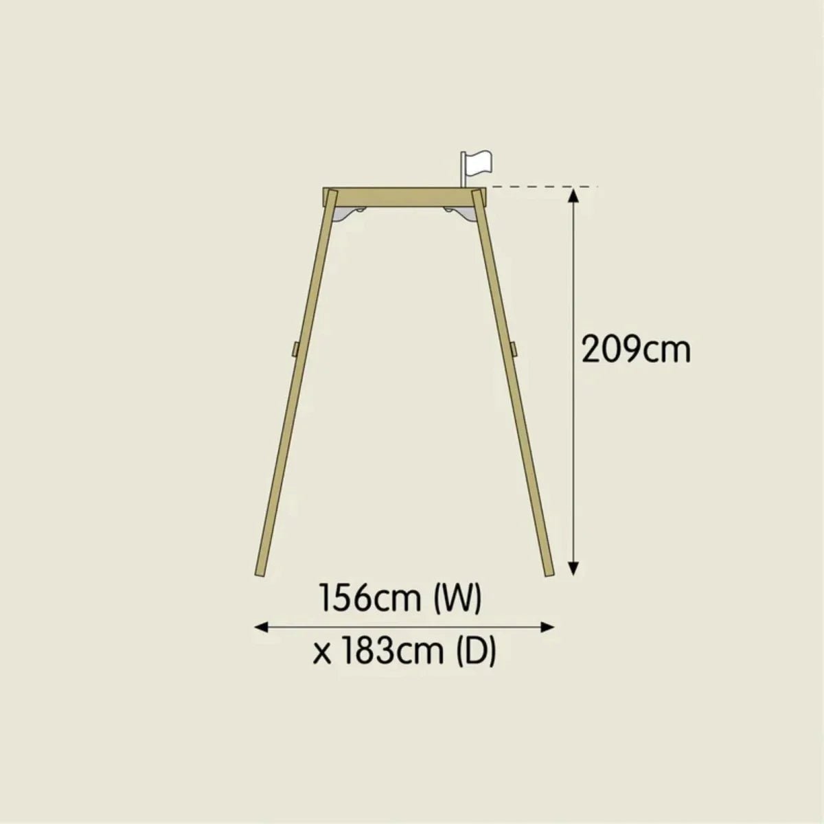 TP Forest Wooden Single Swing with Bluey Quadpod | Luxury Home Accessories | Heulog Glow