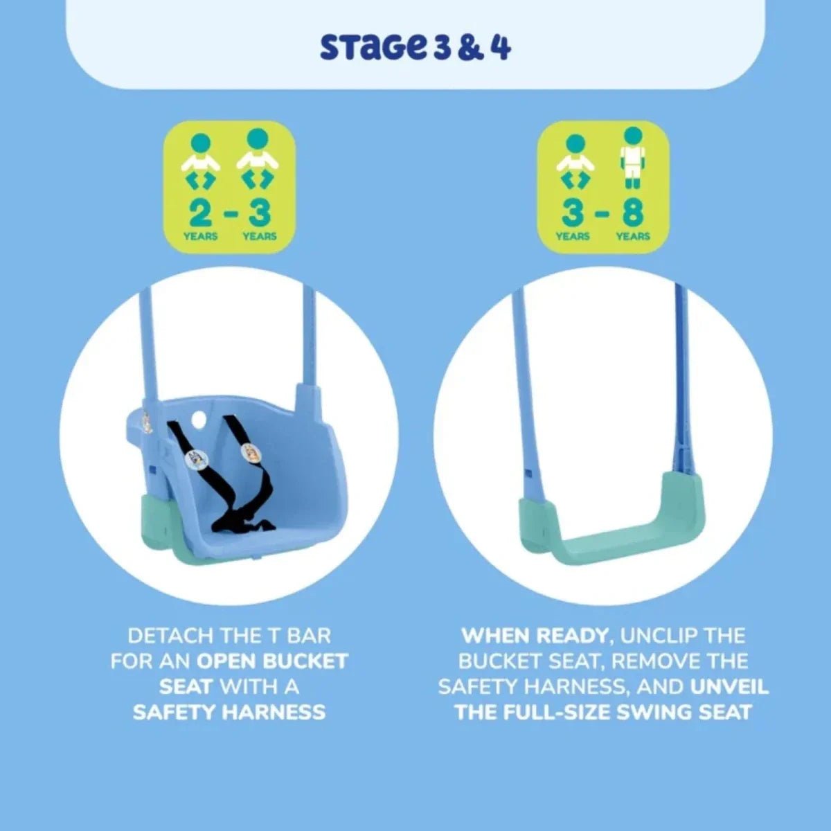 TP Forest Wooden Single Swing with Bluey Quadpod | Luxury Home Accessories | Heulog Glow