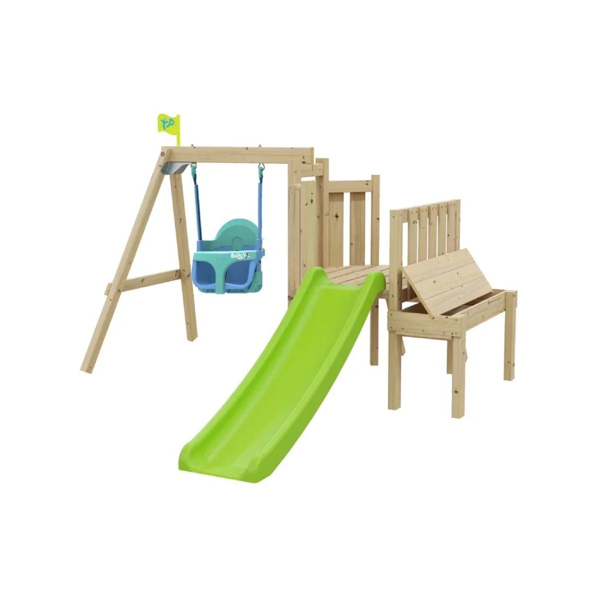 TP Toddler Wooden Tower with Bluey Quadpod | Luxury Home Accessories | Heulog Glow