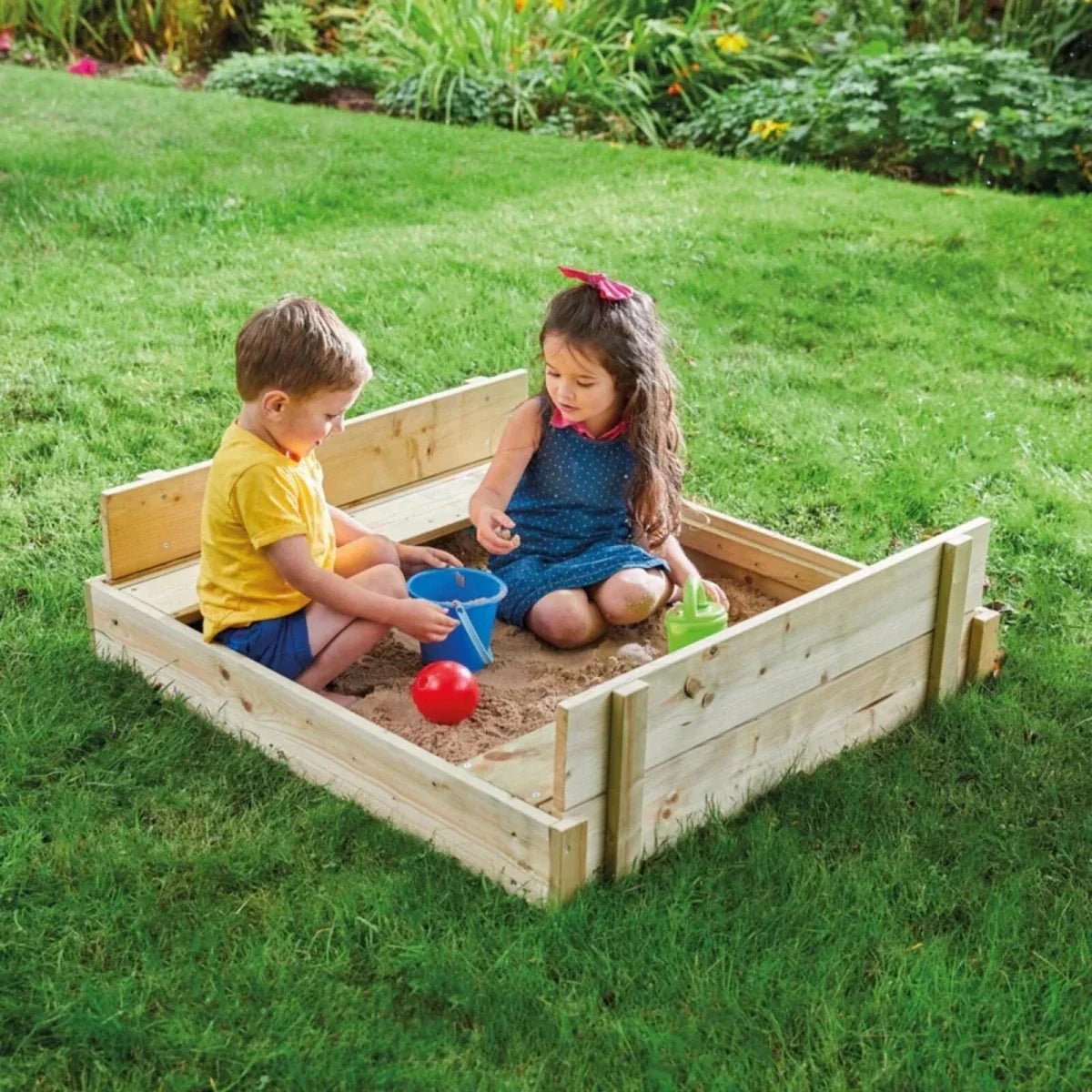 TP Wooden Lidded Sandpit | Luxury Home Accessories | Heulog Glow