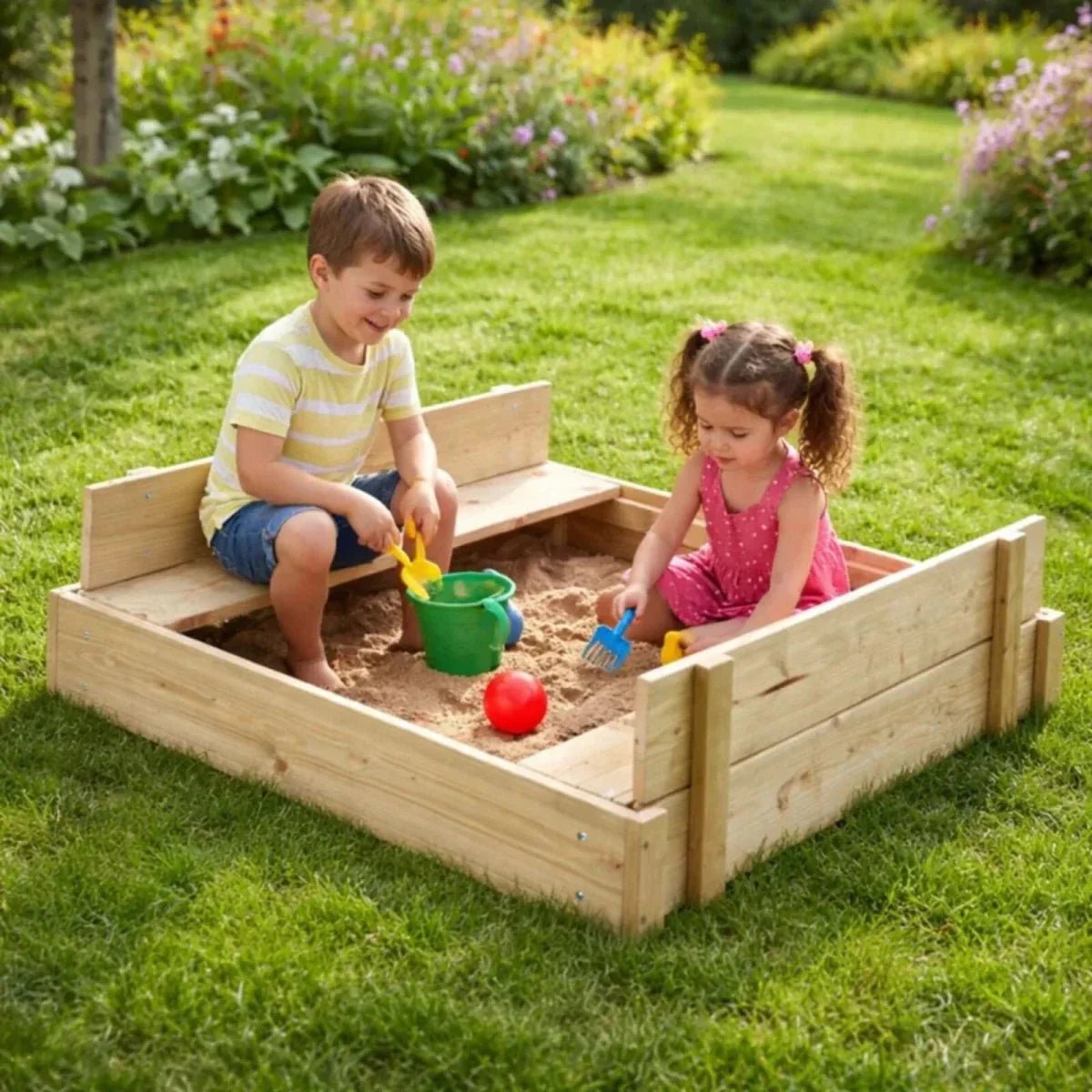 TP Wooden Lidded Sandpit | Luxury Home Accessories | Heulog Glow