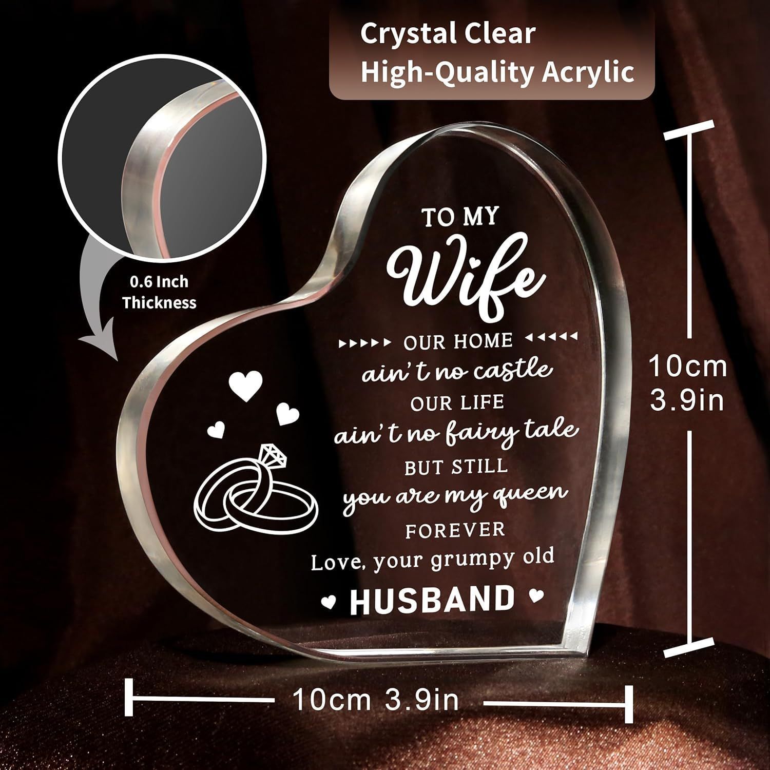 Transparent Love Acrylic Mother's Day Gift Table Decorative Ornaments | Luxury Home Accessories | Heulog Glow