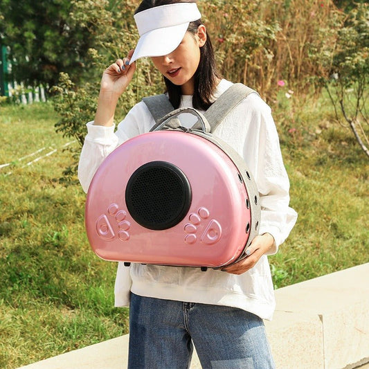 Transparent Space Capsule Pet Portable Breathable Cat Diaper Bag | Luxury Home Accessories | Heulog Glow