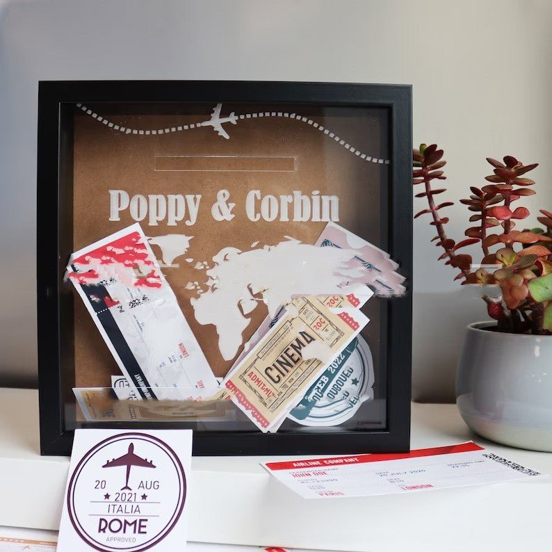 Travel Ticket Memory Box Valentine's Day Gift | Luxury Home Accessories | Heulog Glow