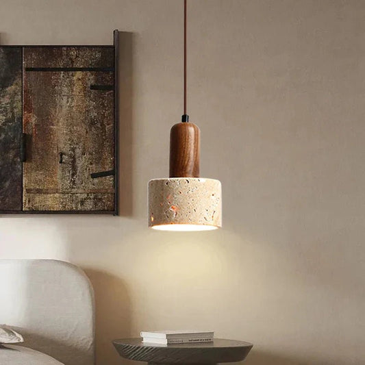 Travertine Pendant Light Beige Brown Kitchen Island Ceiling Light | Luxury Home Accessories | Heulog Glow