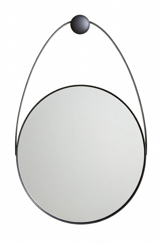 Trento Black Frame Hanging Loop Wall Mirror | Luxury Home Accessories | Heulog Glow