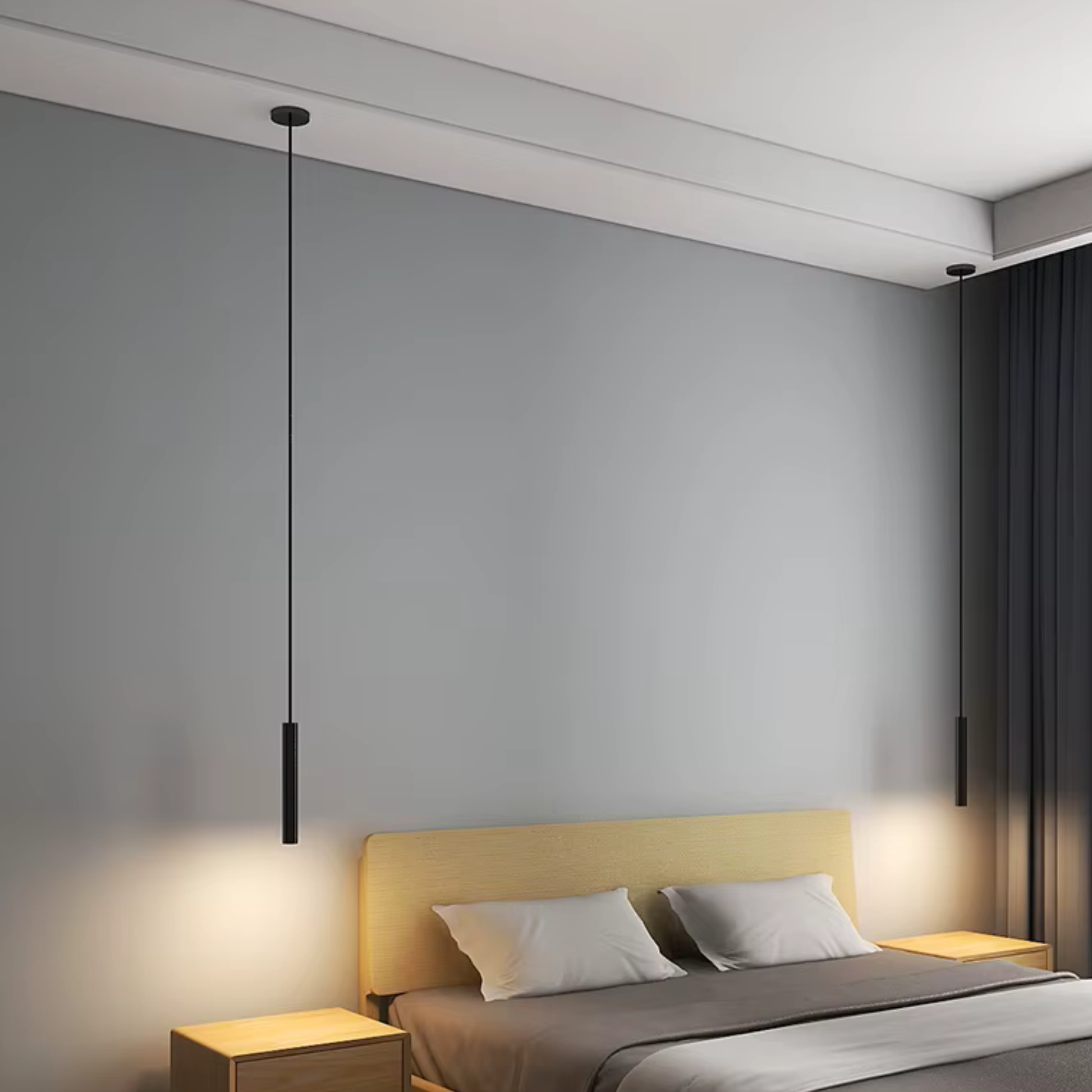 Trip Black Pendant Light - Adjustable Minimal Bedroom Lighting | Luxury Home Accessories | Heulog Glow