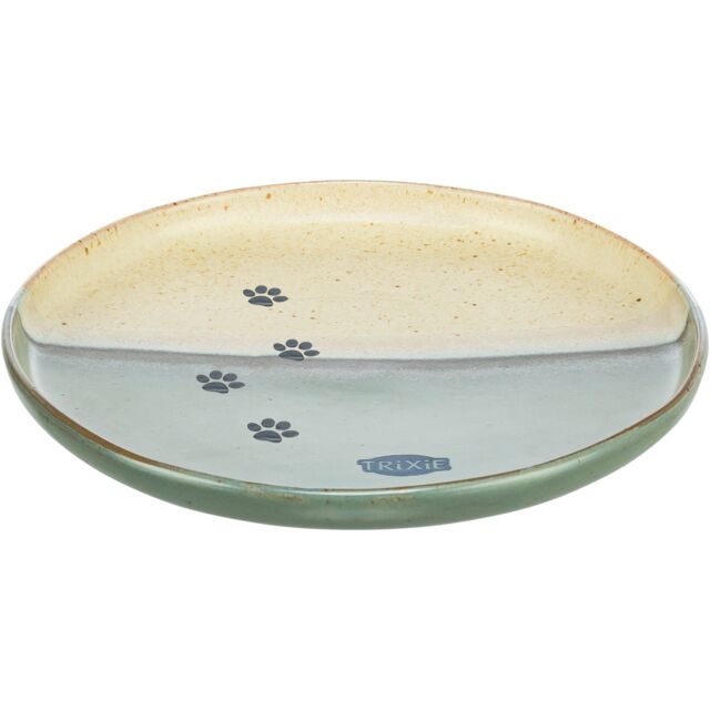 Trixie Ceramic Bowl & Plate with Paws | Luxury Home Accessories | Heulog Glow