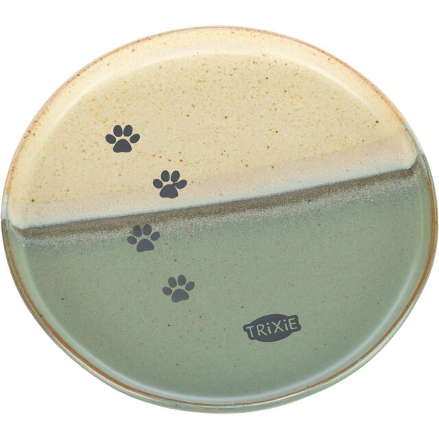 Trixie Ceramic Bowl & Plate with Paws | Luxury Home Accessories | Heulog Glow
