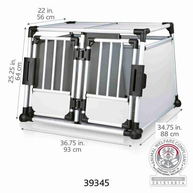 Trixie Transport Box Double, Aluminium | Luxury Home Accessories | Heulog Glow