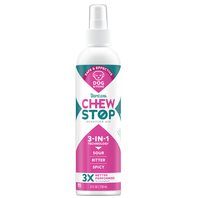 TropiClean Chew Stop Behavior Aid Dog & Home Spray | Luxury Home Accessories | Heulog Glow