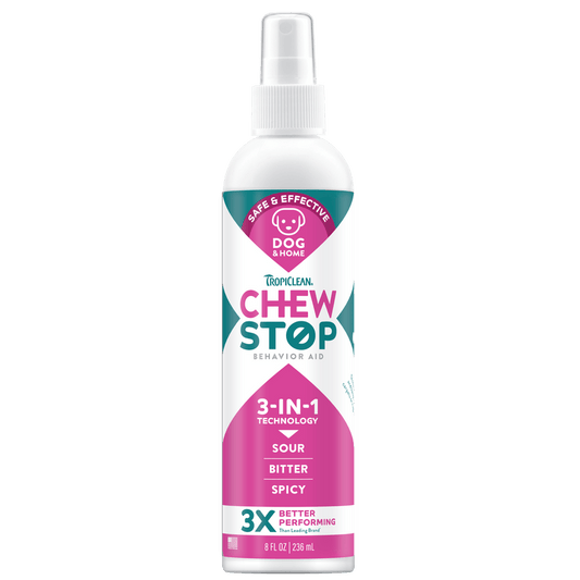 TropiClean Chew Stop Behavior Aid Dog & Home Spray | Luxury Home Accessories | Heulog Glow