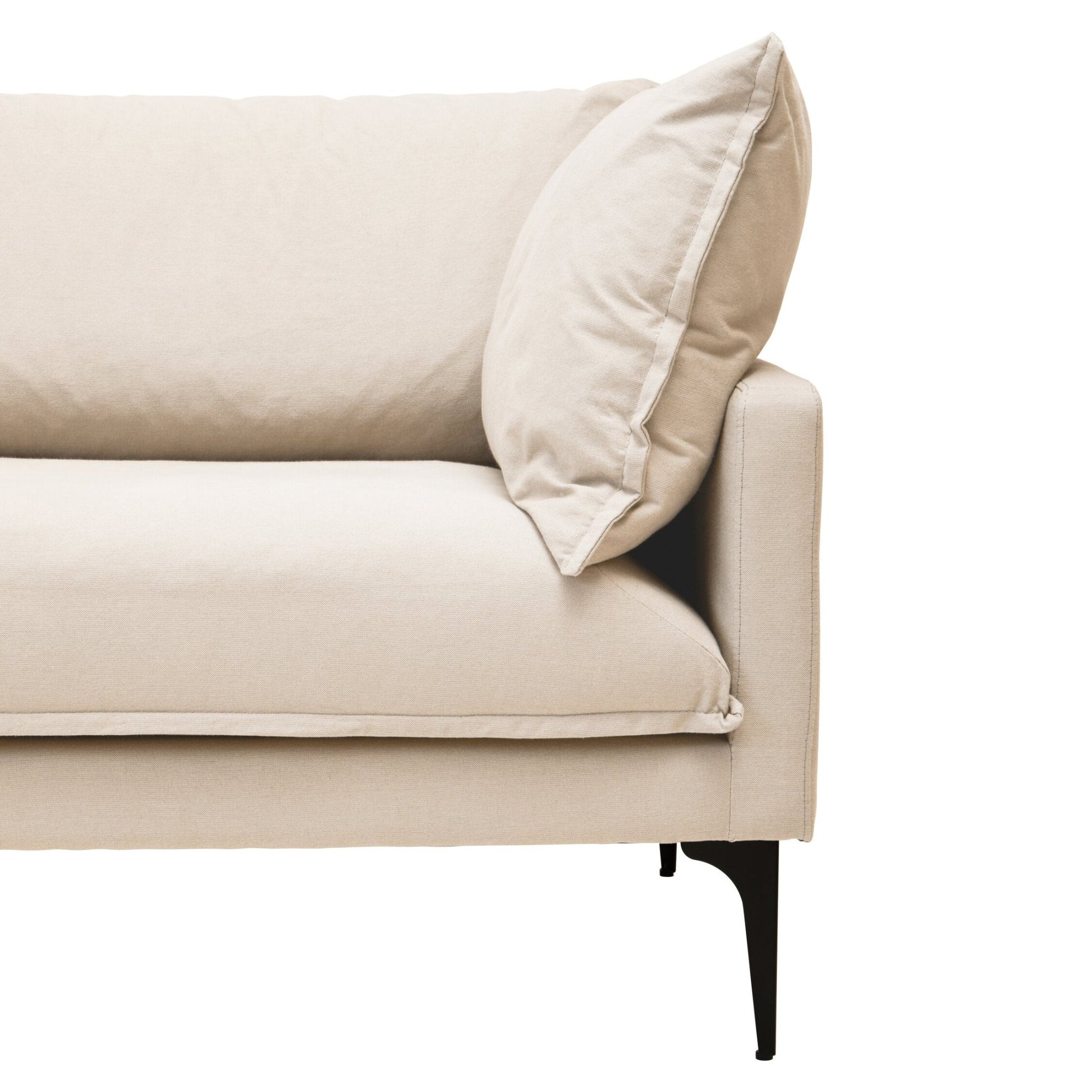 Troyes Cream Three Seat Left Chaise Sofa | Luxury Home Accessories | Heulog Glow