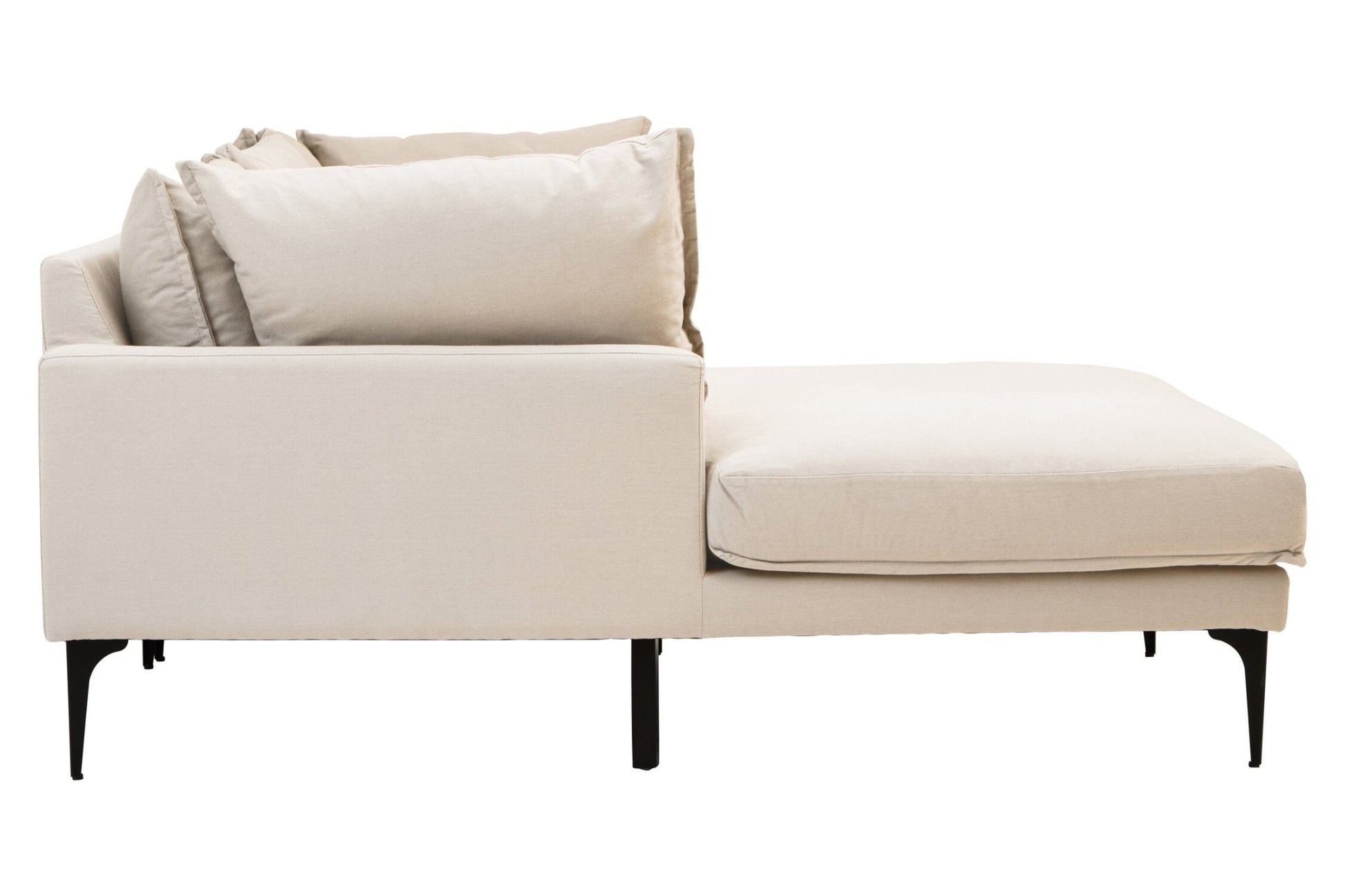 Troyes Cream Three Seat Left Chaise Sofa | Luxury Home Accessories | Heulog Glow