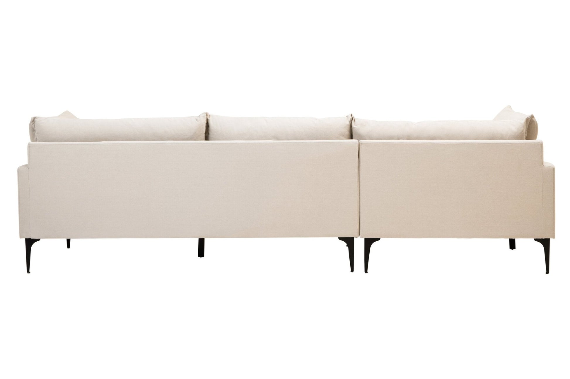 Troyes Cream Three Seat Left Chaise Sofa | Luxury Home Accessories | Heulog Glow