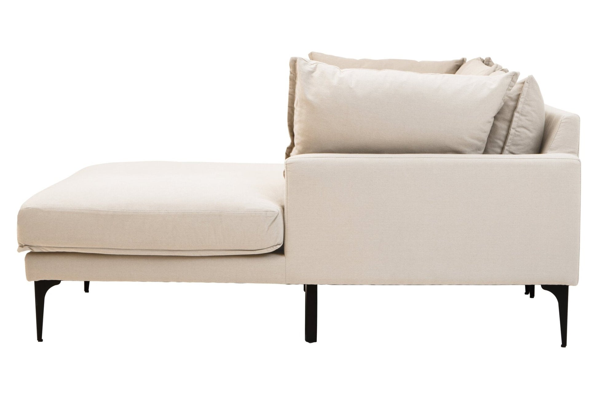 Troyes Cream Three Seat Right Chaise Sofa | Luxury Home Accessories | Heulog Glow