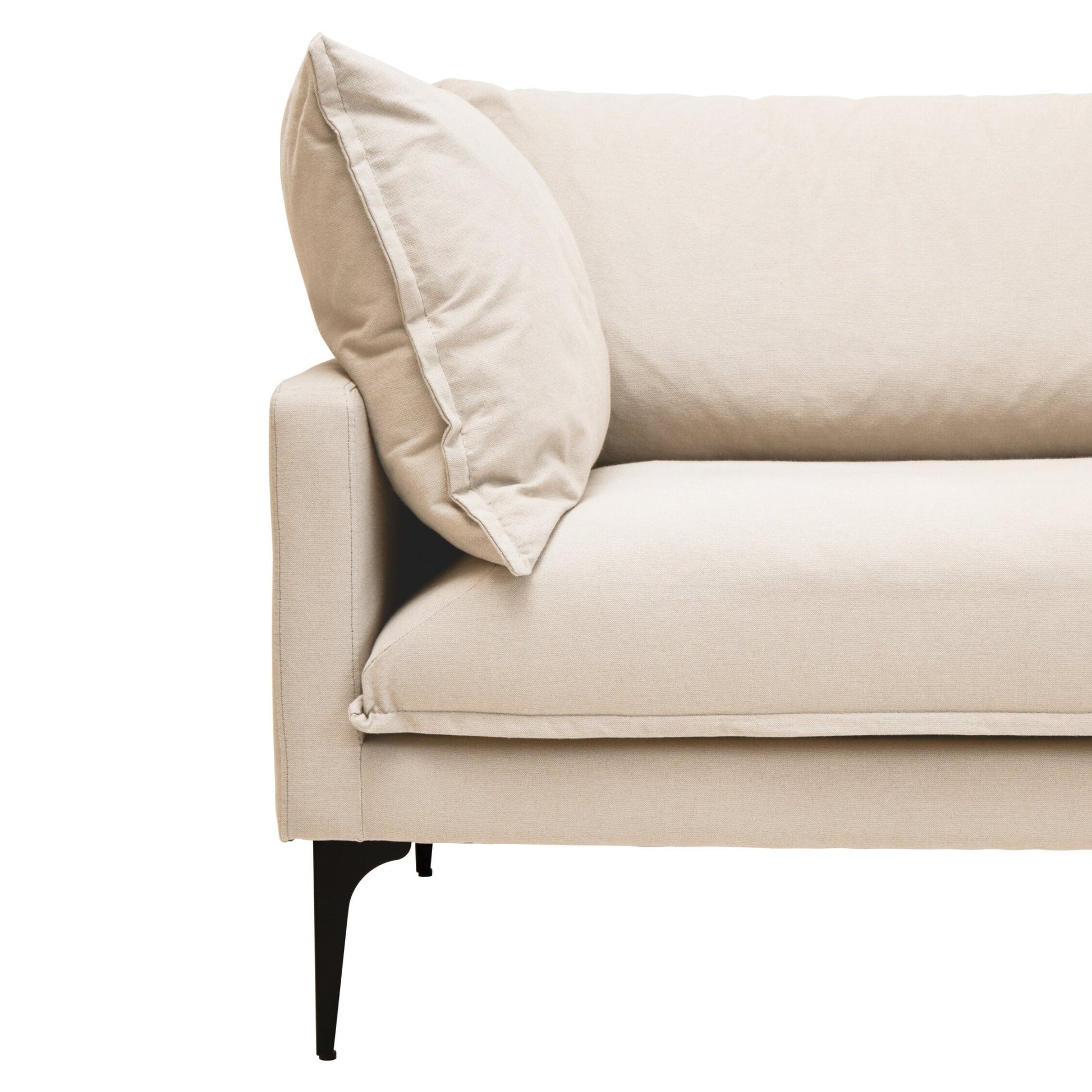 Troyes Cream Three Seat Right Chaise Sofa | Luxury Home Accessories | Heulog Glow