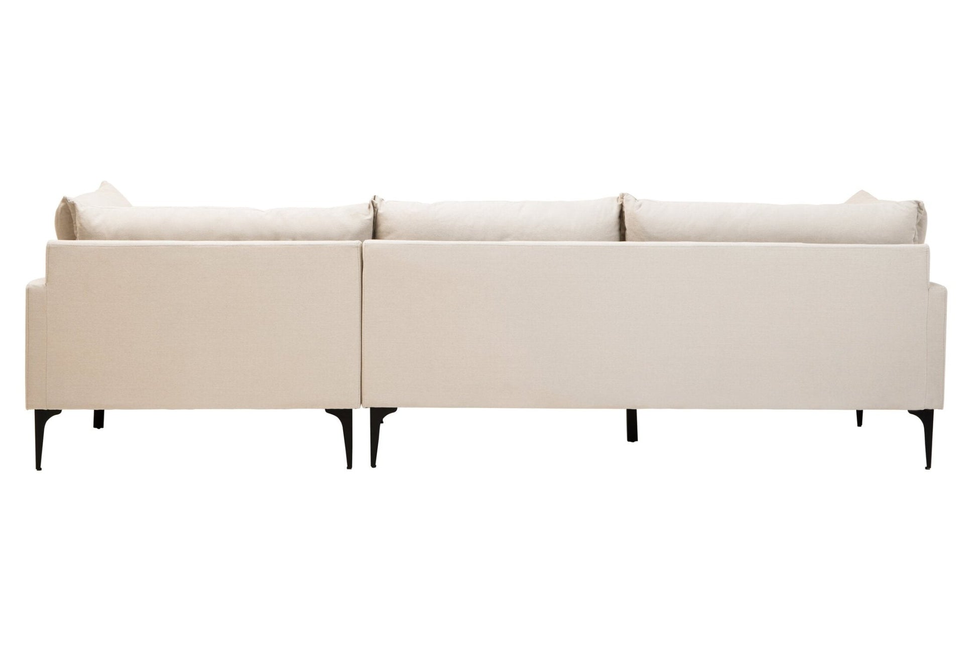 Troyes Cream Three Seat Right Chaise Sofa | Luxury Home Accessories | Heulog Glow