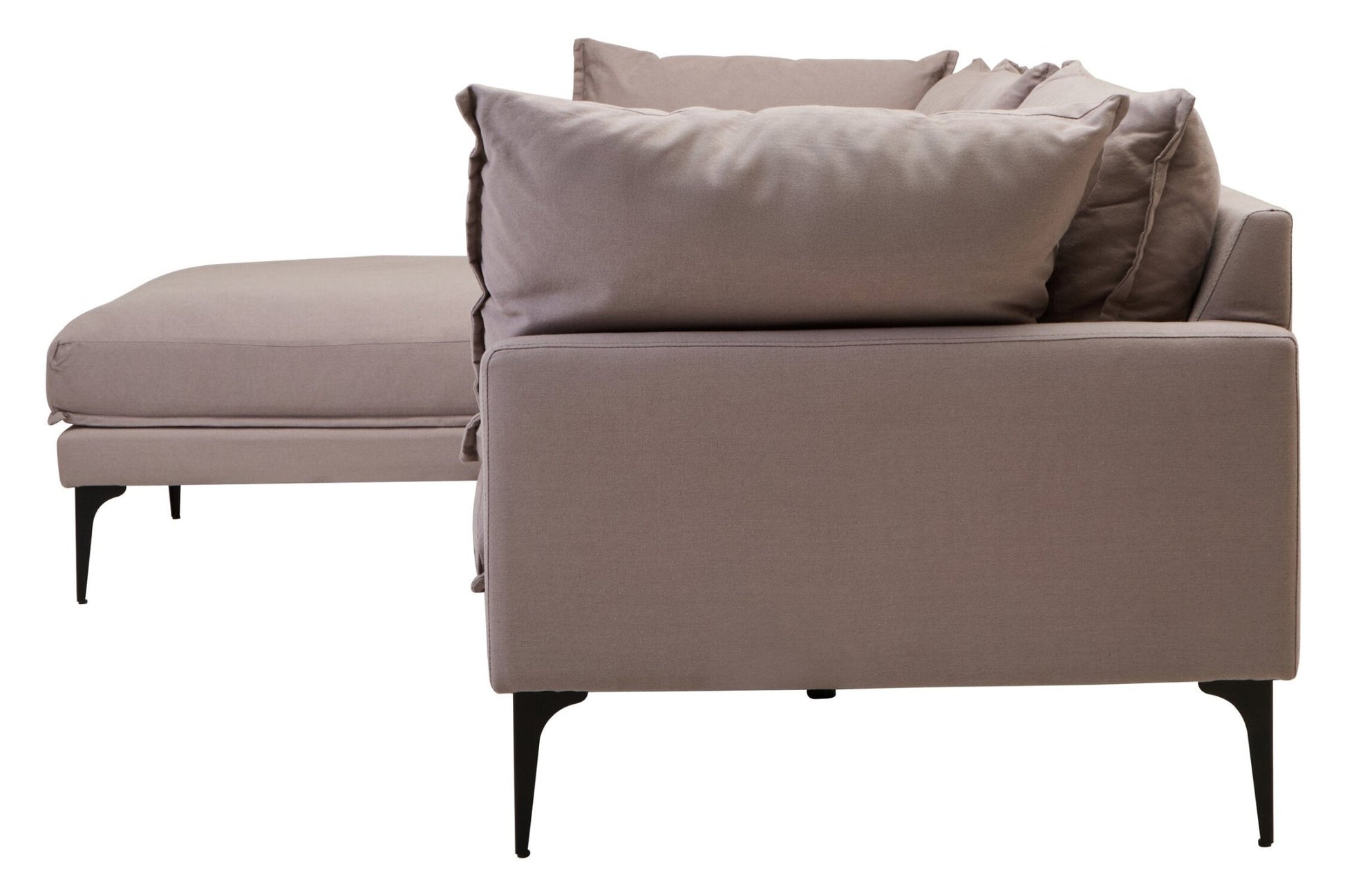 Troyes Grey Three Seat Left Chaise Sofa | Luxury Home Accessories | Heulog Glow